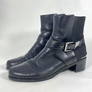 Stuart Weitzman Black Leather Ankle Boot Women’s 8
